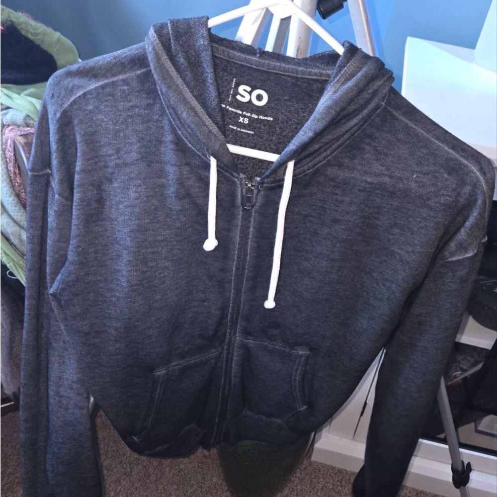Gray Zip-Up Hoodie
